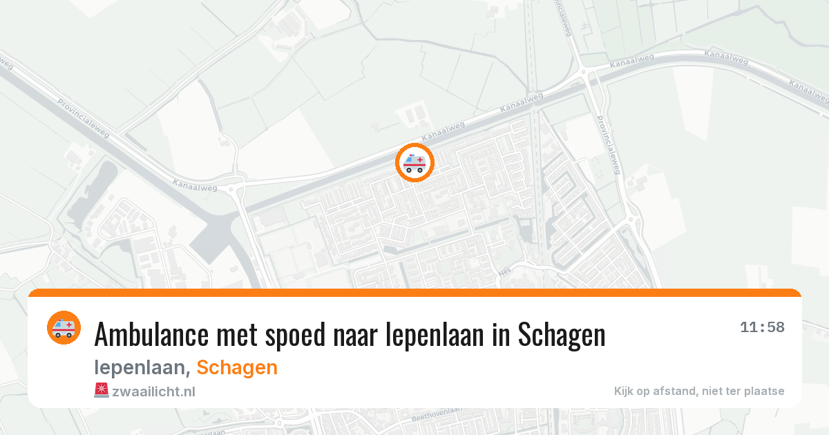Ambulance met spoed naar Iepenlaan in Schagen — 17 mrt 2026