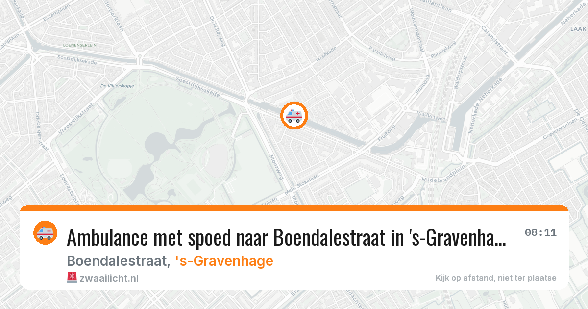 Ambulance met spoed naar Boendalestraat in 's-Gravenhage — 19 apr 2026