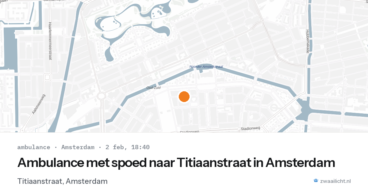 Ambulance met spoed naar Titiaanstraat in Amsterdam — 2 feb 2026
