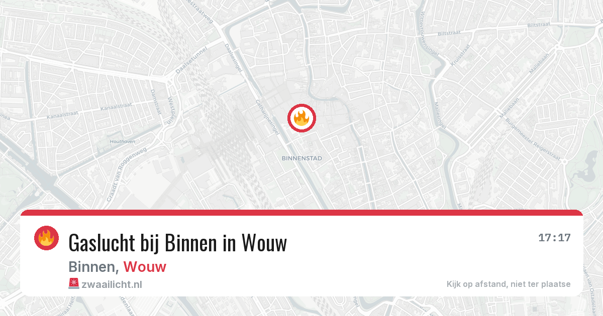 Gaslucht bij Binnen in Wouw — 29 mrt 2026