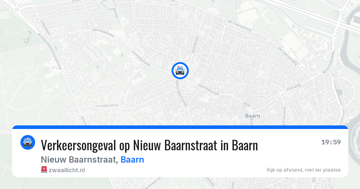 Verkeersongeval op Nieuw Baarnstraat in Baarn — 23 jul 2026