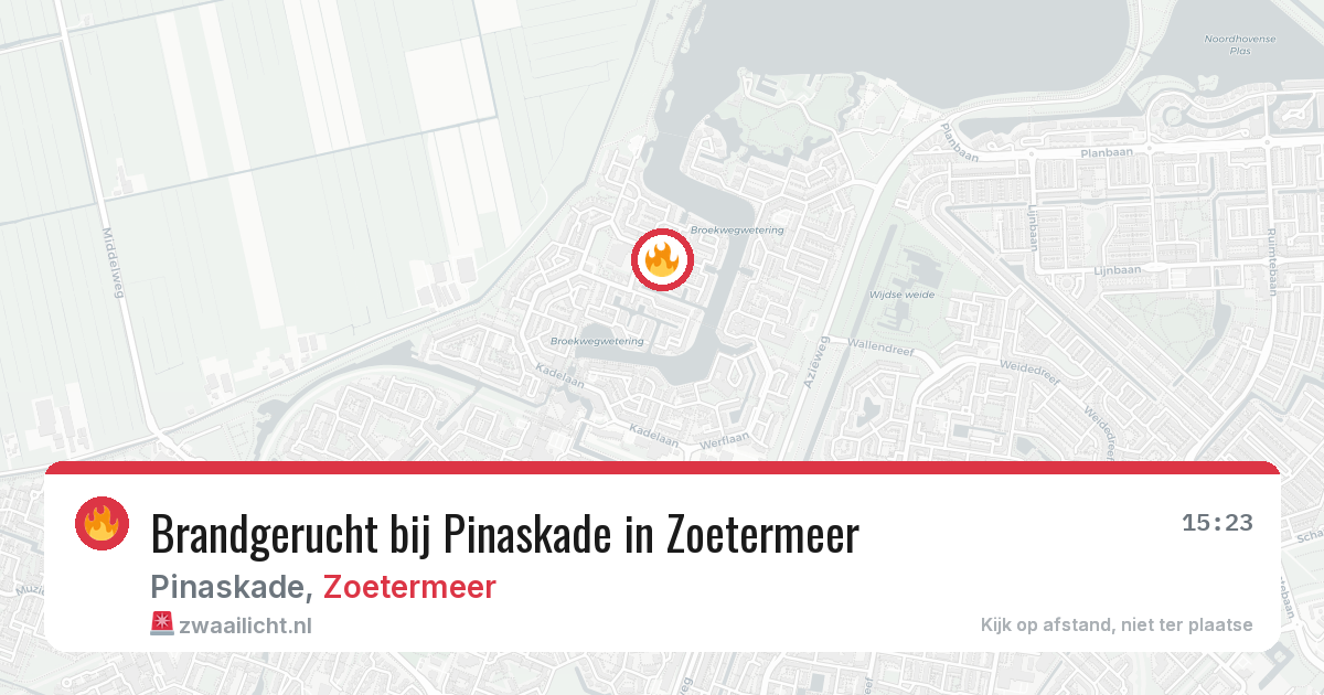 Brandgerucht bij Pinaskade in Zoetermeer — 10 apr 2026