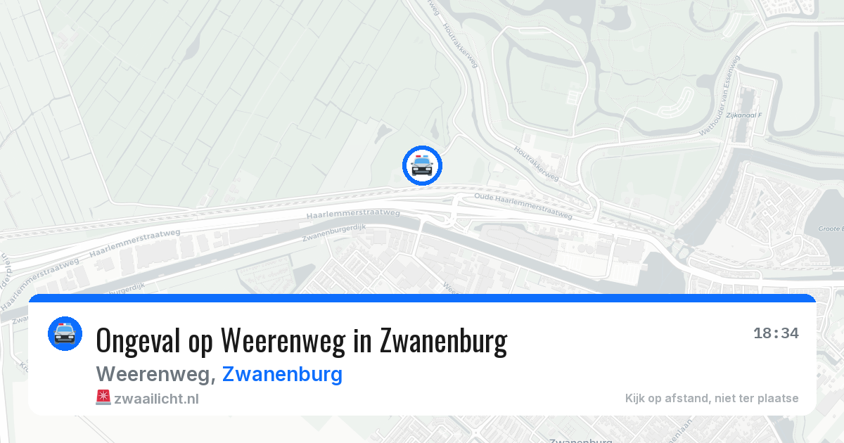 Ongeval op Weerenweg in Zwanenburg — 7 jun 2026