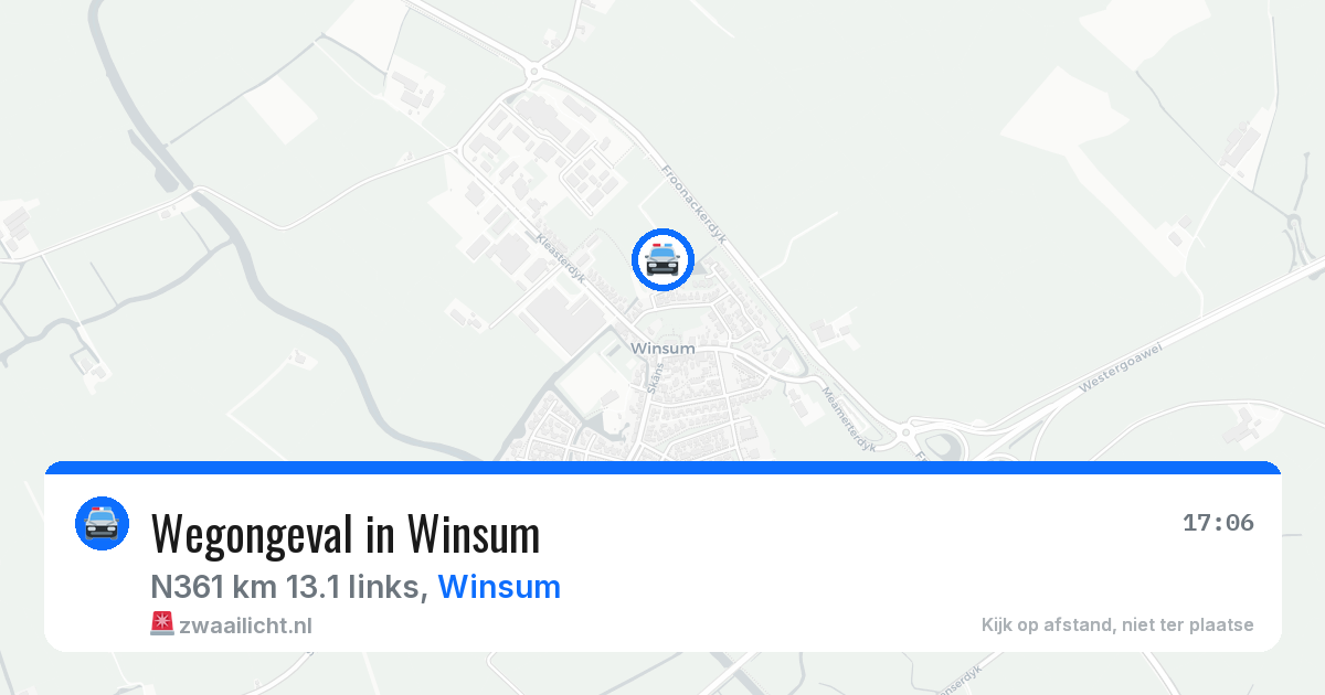 Wegongeval in Winsum — 17 jul 2026