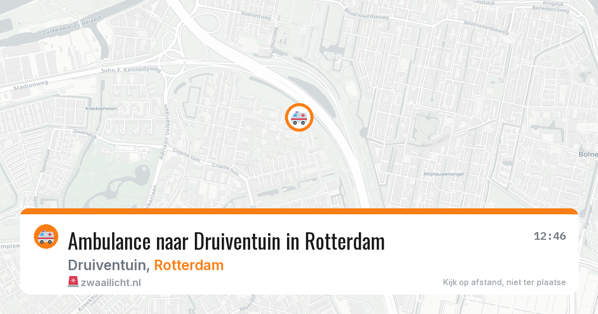 Ambulance naar Druiventuin in Rotterdam — 10 mei 2026