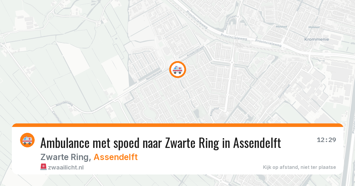 Ambulance met spoed naar Zwarte Ring in Assendelft — 1 jun 2026
