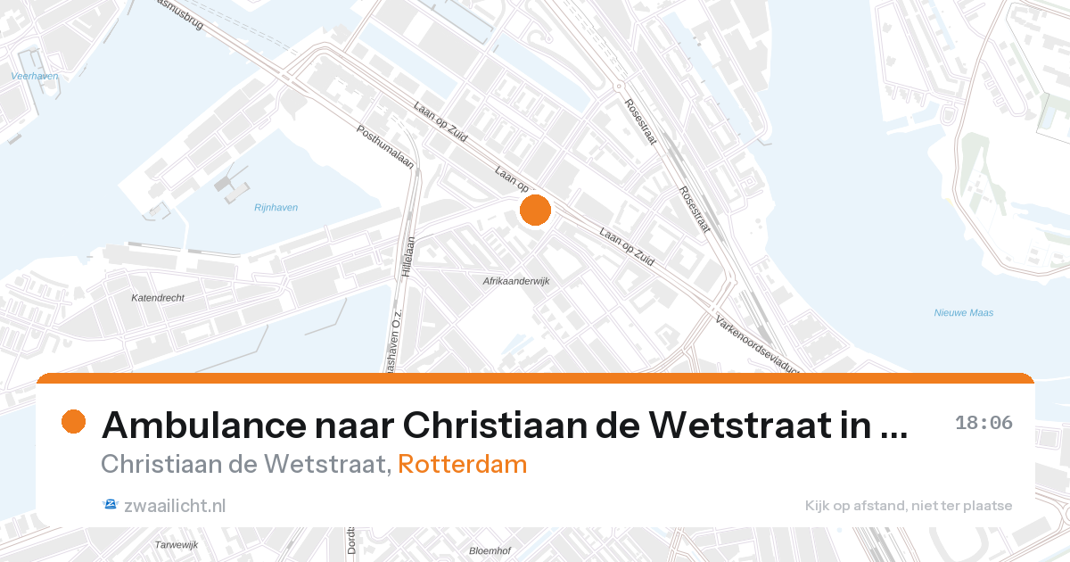 Ambulance naar Christiaan de Wetstraat in Rotterdam — 17 jul 2026