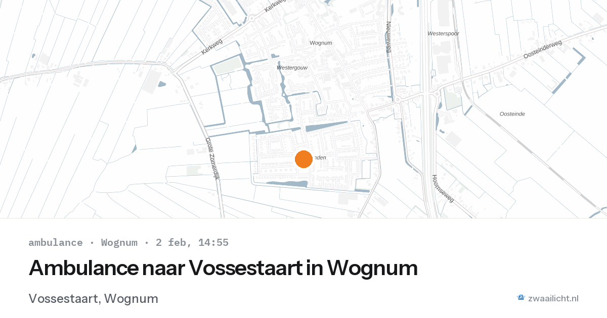 Ambulance naar Vossestaart in Wognum — 2 feb 2026