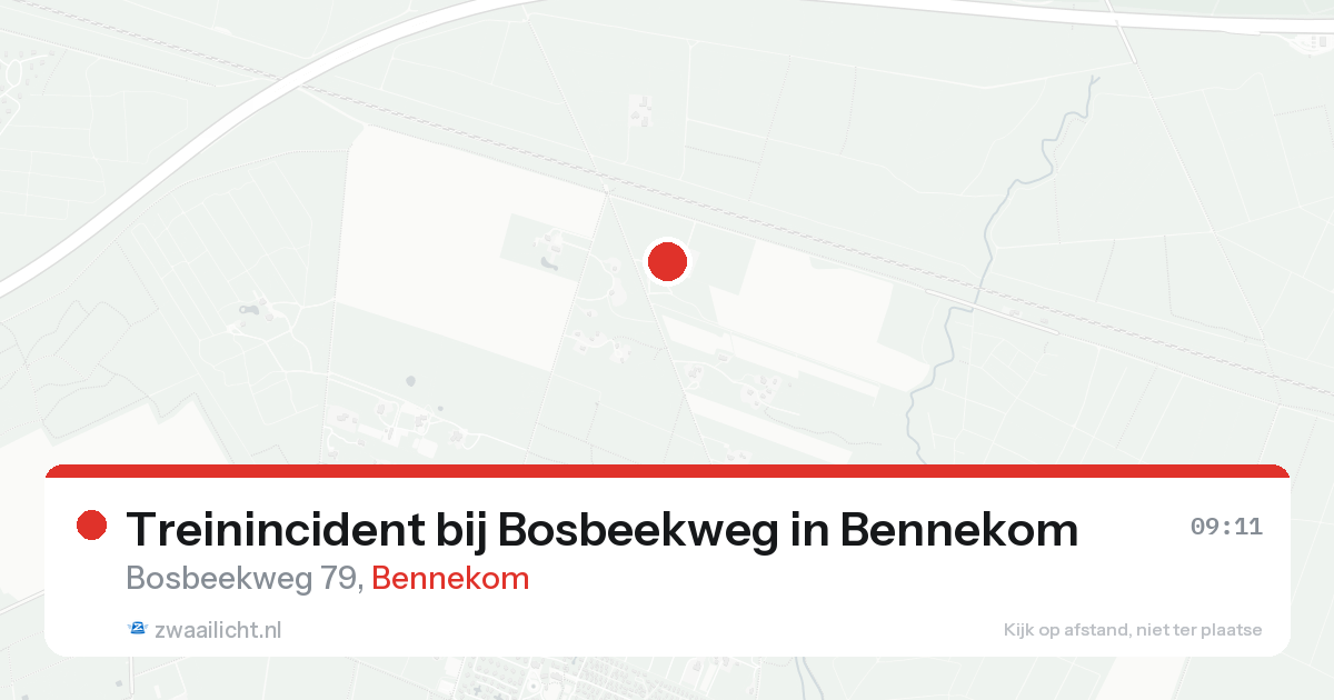Treinincident bij Bosbeekweg in Bennekom — 24 aug 2026