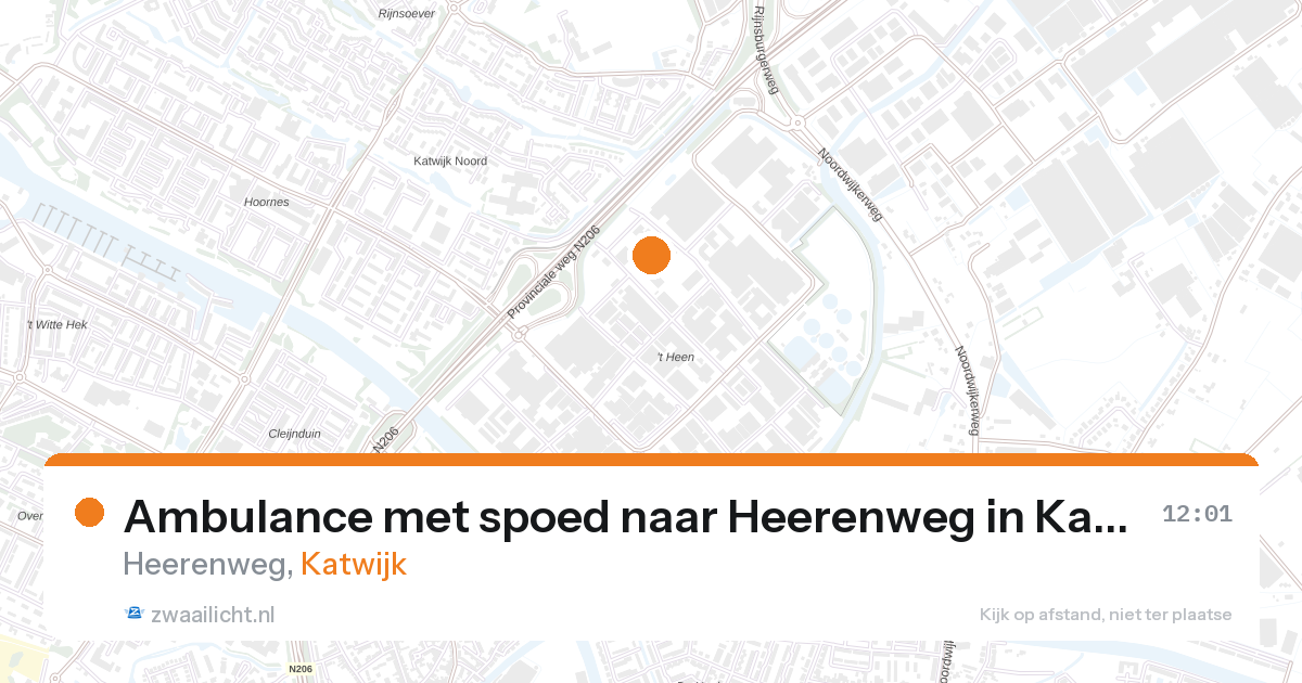 Ambulance met spoed naar Heerenweg in Katwijk — 1 mei 2026