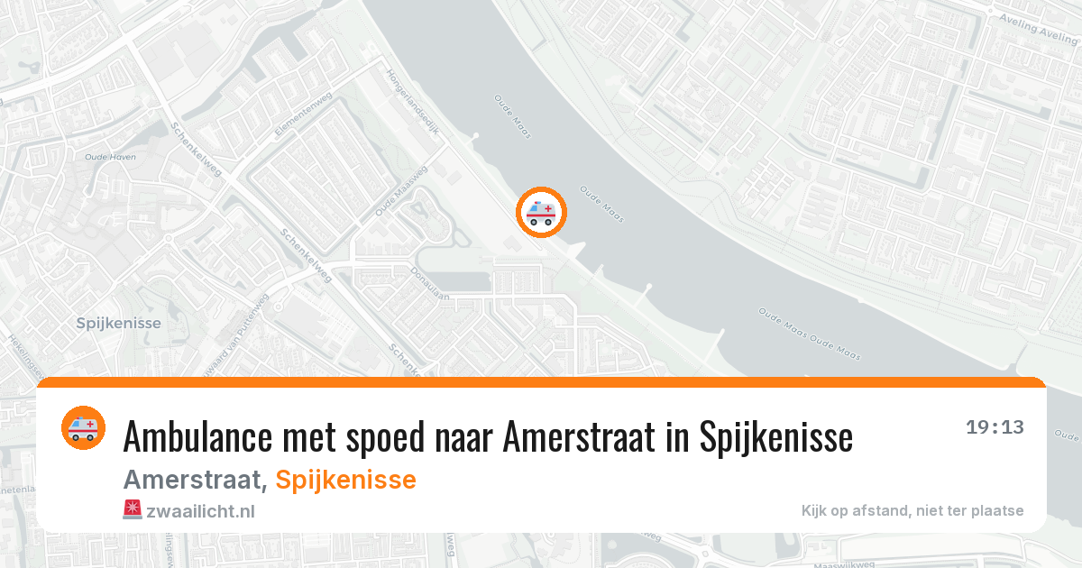 Ambulance met spoed naar Amerstraat in Spijkenisse — 1 aug 2026