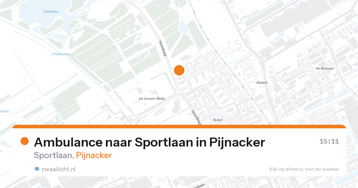 Ambulance naar Sportlaan in Pijnacker — 25 mrt 2026