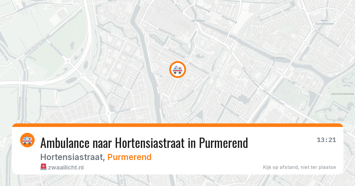 Ambulance naar Hortensiastraat in Purmerend — 7 jul 2026
