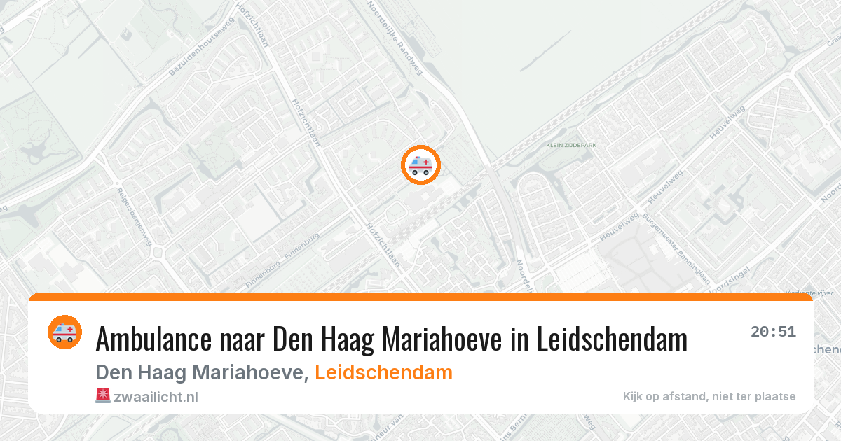 Ambulance naar Den Haag Mariahoeve in Leidschendam — 19 mrt 2026