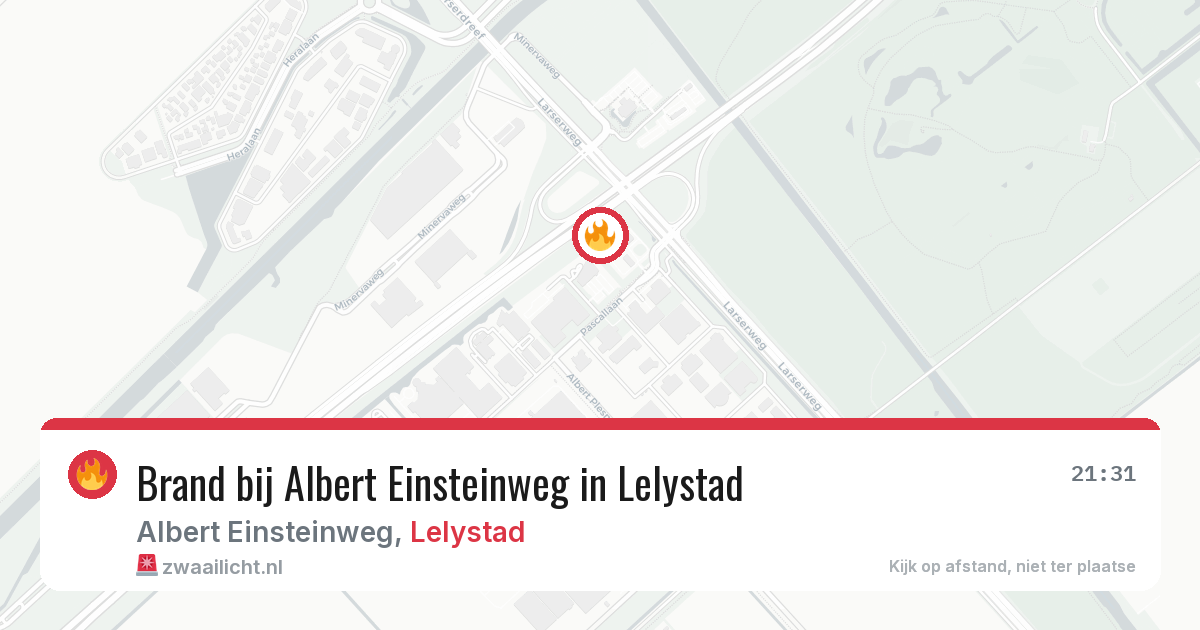 Brand bij Albert Einsteinweg in Lelystad — 7 jun 2026