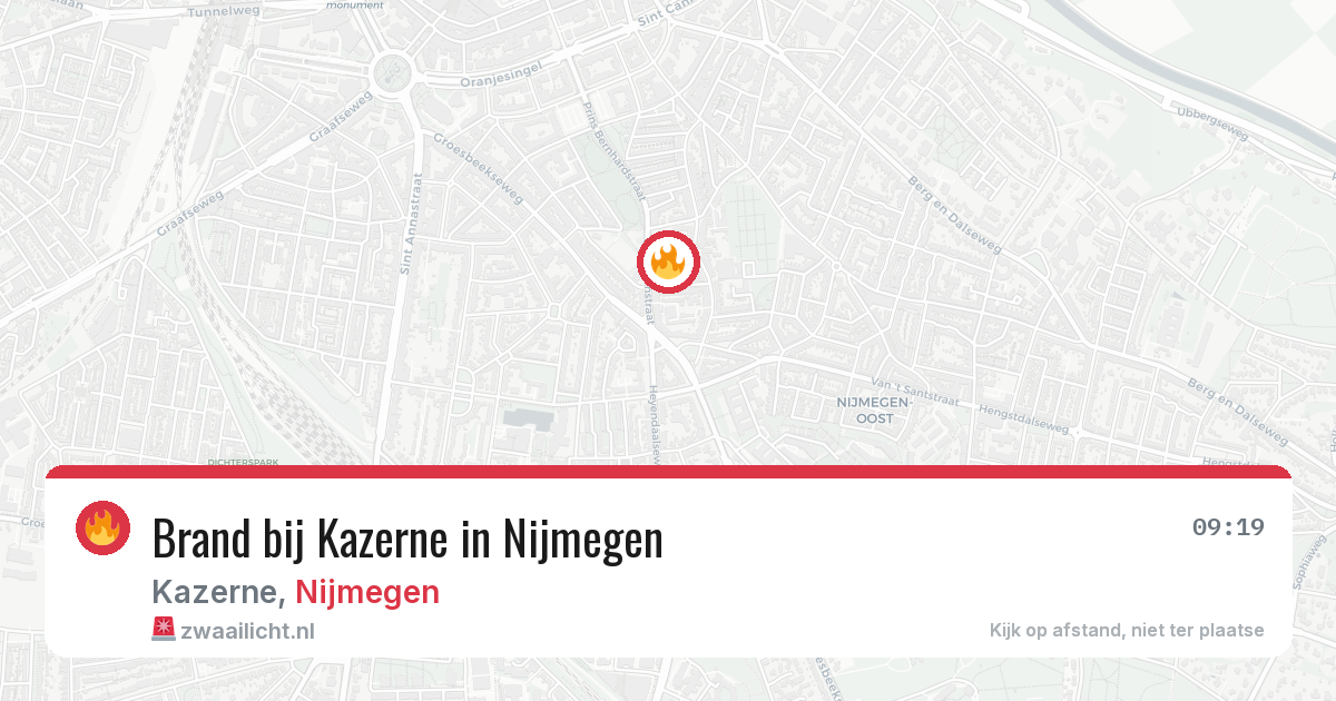 Brand bij Kazerne in Nijmegen — 29 jan 2026