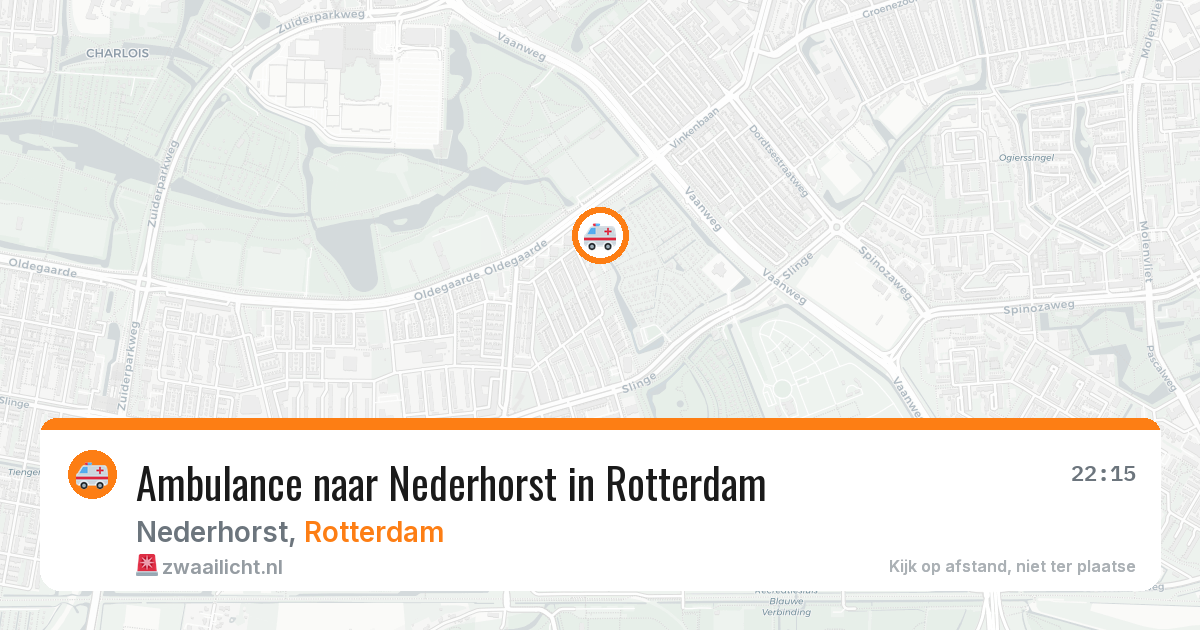 Ambulance naar Nederhorst in Rotterdam — 6 aug 2026