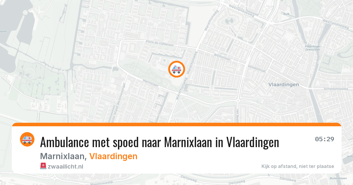 Ambulance met spoed naar Marnixlaan in Vlaardingen — 16 mrt 2026