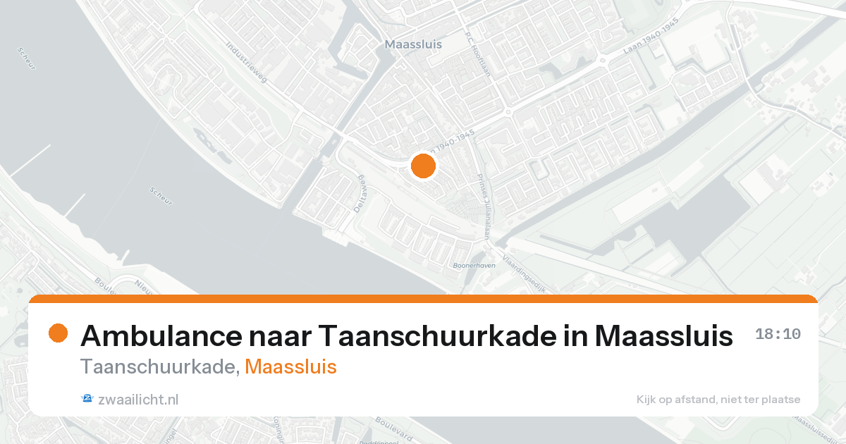 Ambulance naar Taanschuurkade in Maassluis — 16 aug 2026