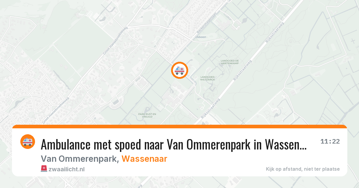 Ambulance met spoed naar Van Ommerenpark in Wassenaar — 6 apr 2026