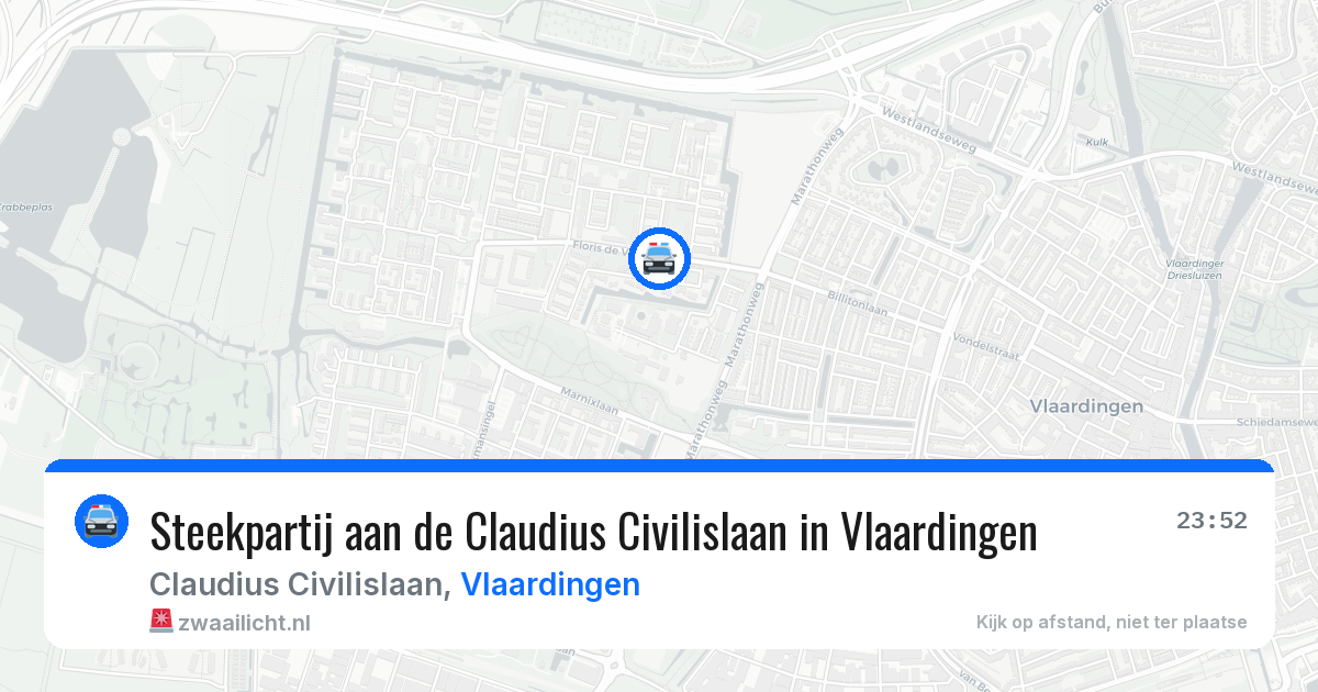 Steekpartij aan de Claudius Civilislaan in Vlaardingen — 14 mrt 2026
