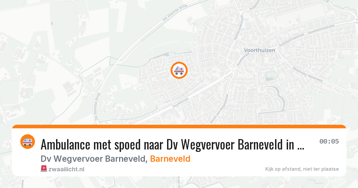 Ambulance met spoed naar Dv Wegvervoer Barneveld in Barneveld — 6 jul 2026