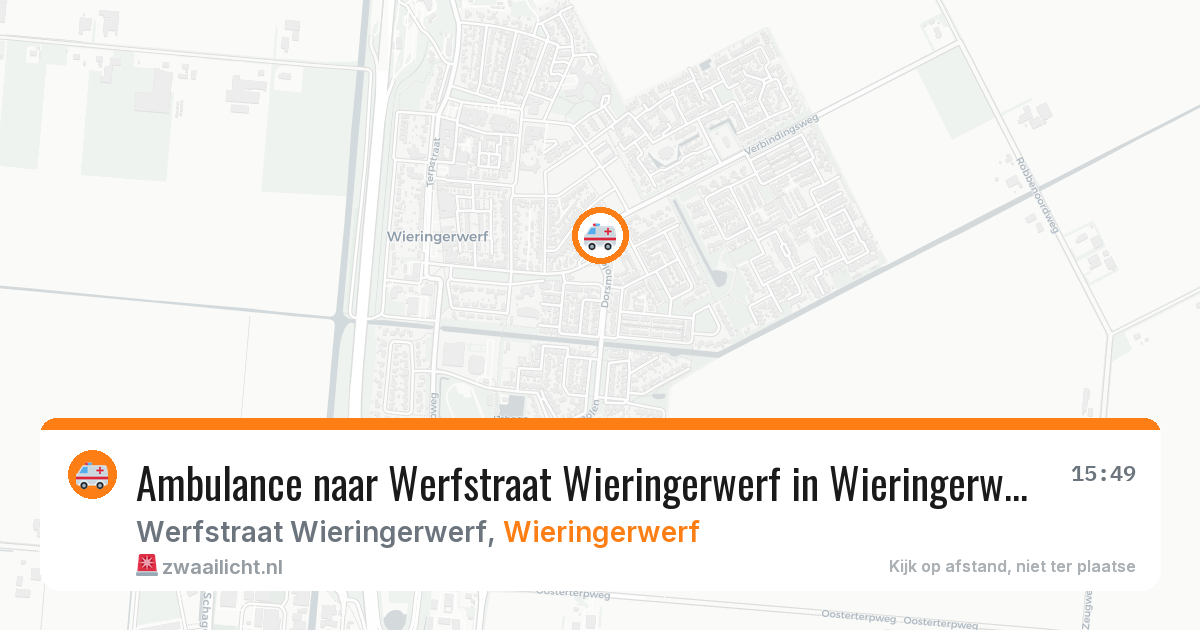 Ambulance naar Werfstraat Wieringerwerf in Wieringerwerf — 21 mei 2026