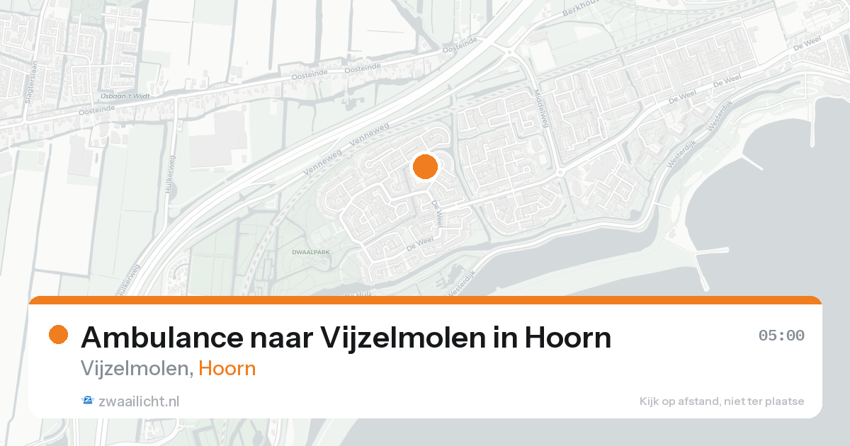 Ambulance naar Vijzelmolen in Hoorn — 21 aug 2026