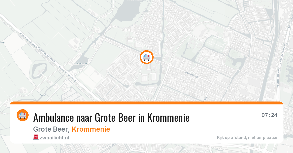 Ambulance naar Grote Beer in Krommenie — 14 aug 2026