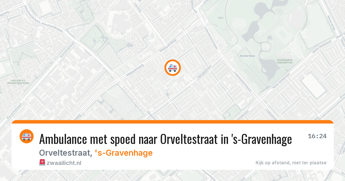 Ambulance met spoed naar Orveltestraat in 's-Gravenhage — 25 mrt 2026