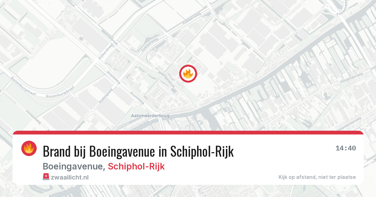 Brand bij Boeingavenue in Schiphol-Rijk — 5 mrt 2026