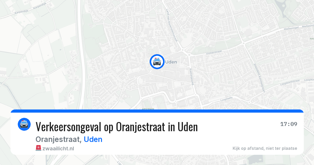 Verkeersongeval op Oranjestraat in Uden — 2 mei 2026