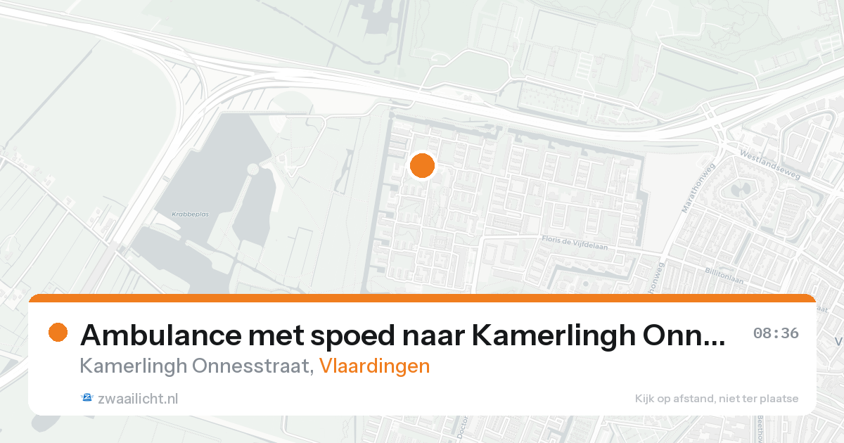 Ambulance met spoed naar Kamerlingh Onnesstraat in Vlaardingen — 22 aug 2026