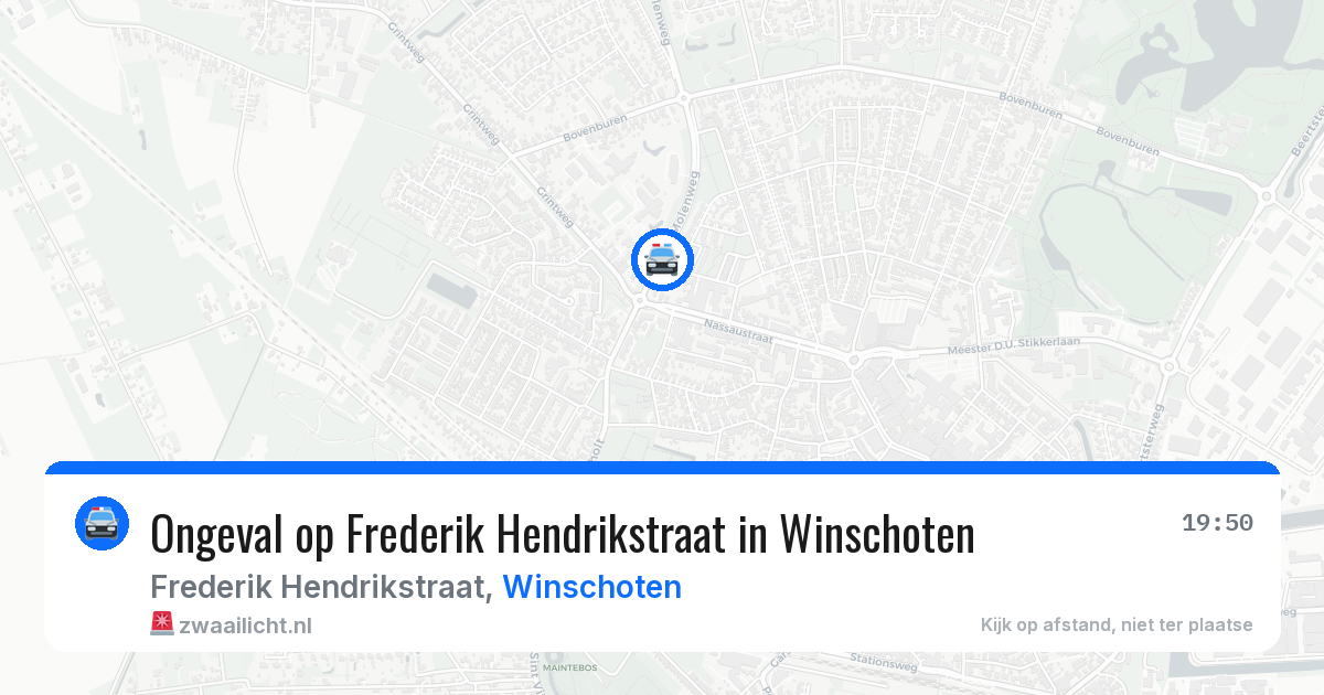 Ongeval op Frederik Hendrikstraat in Winschoten — 22 jun 2026