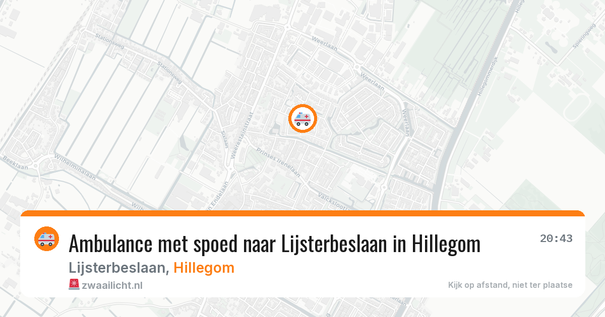 Ambulance met spoed naar Lijsterbeslaan in Hillegom — 11 jun 2026