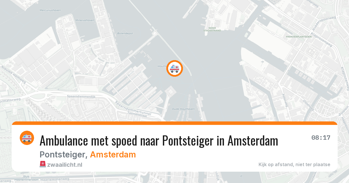 Ambulance met spoed naar Pontsteiger in Amsterdam — 17 mei 2026