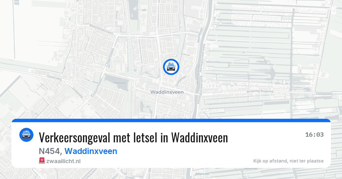 Verkeersongeval met letsel in Waddinxveen — 4 jun 2026