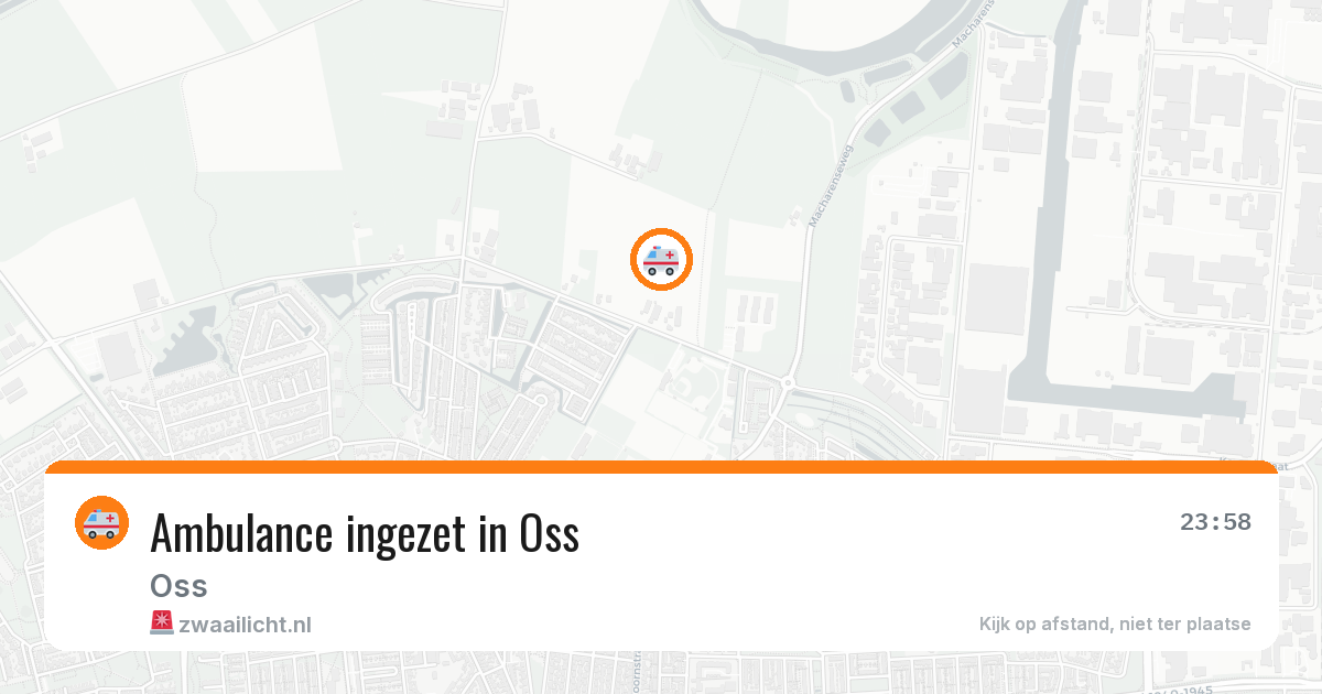 Ambulance ingezet in Oss — 10 aug 2026