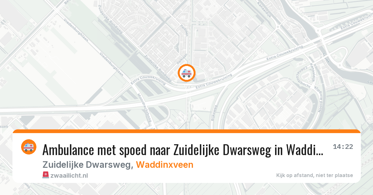 Ambulance met spoed naar Zuidelijke Dwarsweg in Waddinxveen — 11 aug 2026