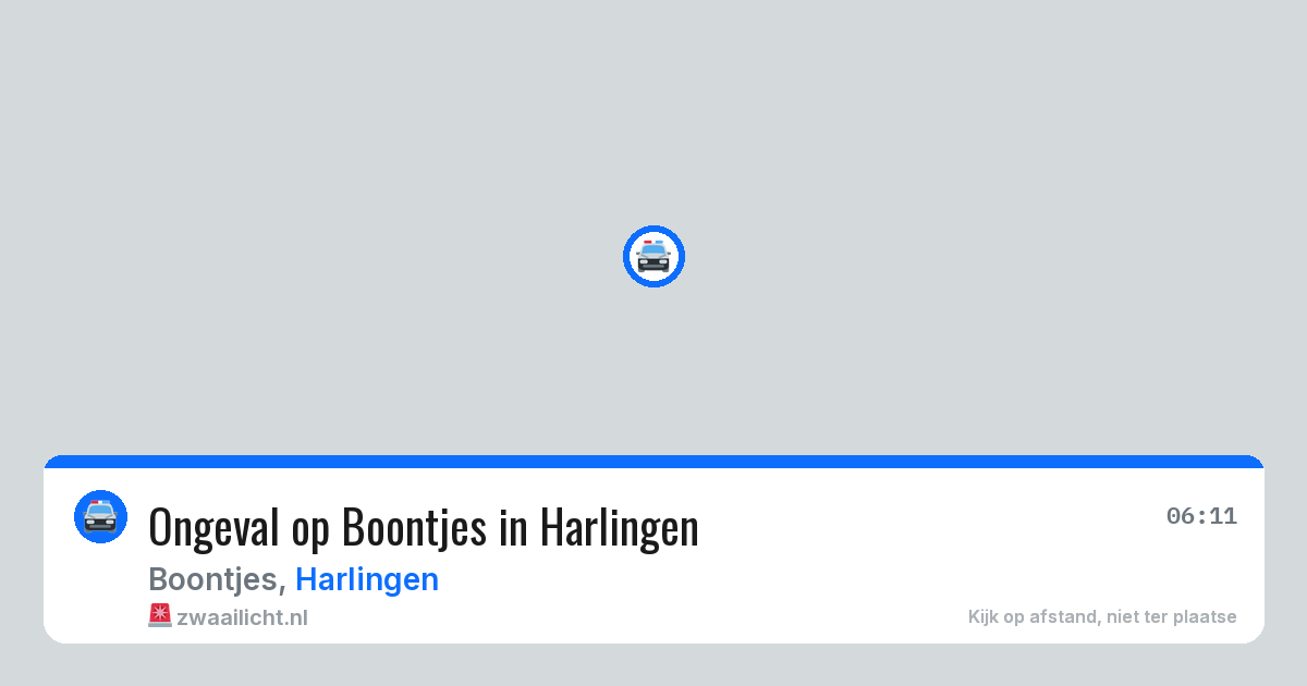 Ongeval op Boontjes in Harlingen — 15 jul 2026