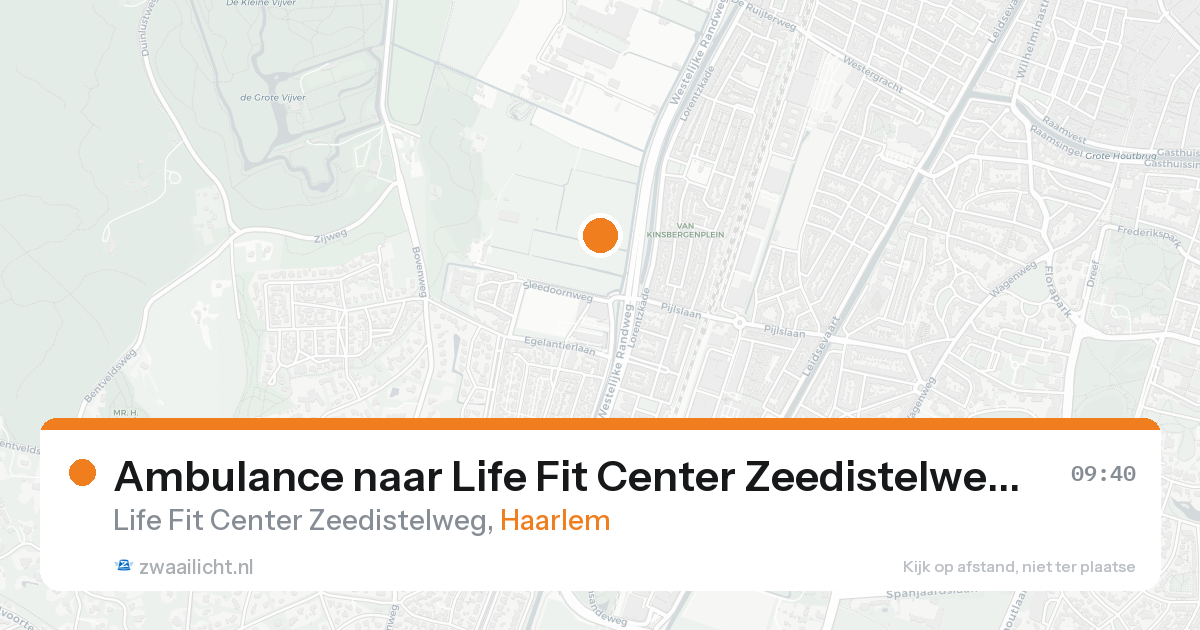 Ambulance naar Life Fit Center Zeedistelweg in Haarlem — 31 jan 2026