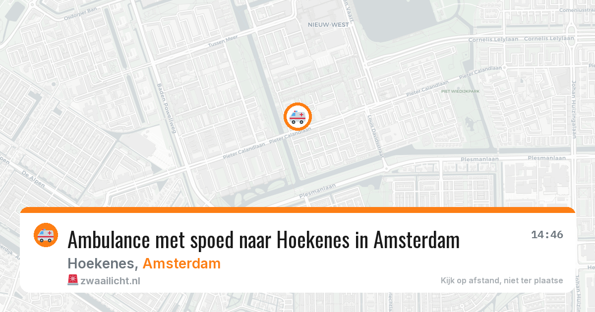 Ambulance met spoed naar Hoekenes in Amsterdam — 29 jun 2026