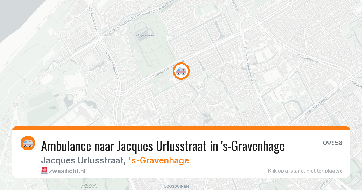 Ambulance naar Jacques Urlusstraat in 's-Gravenhage — 6 aug 2026