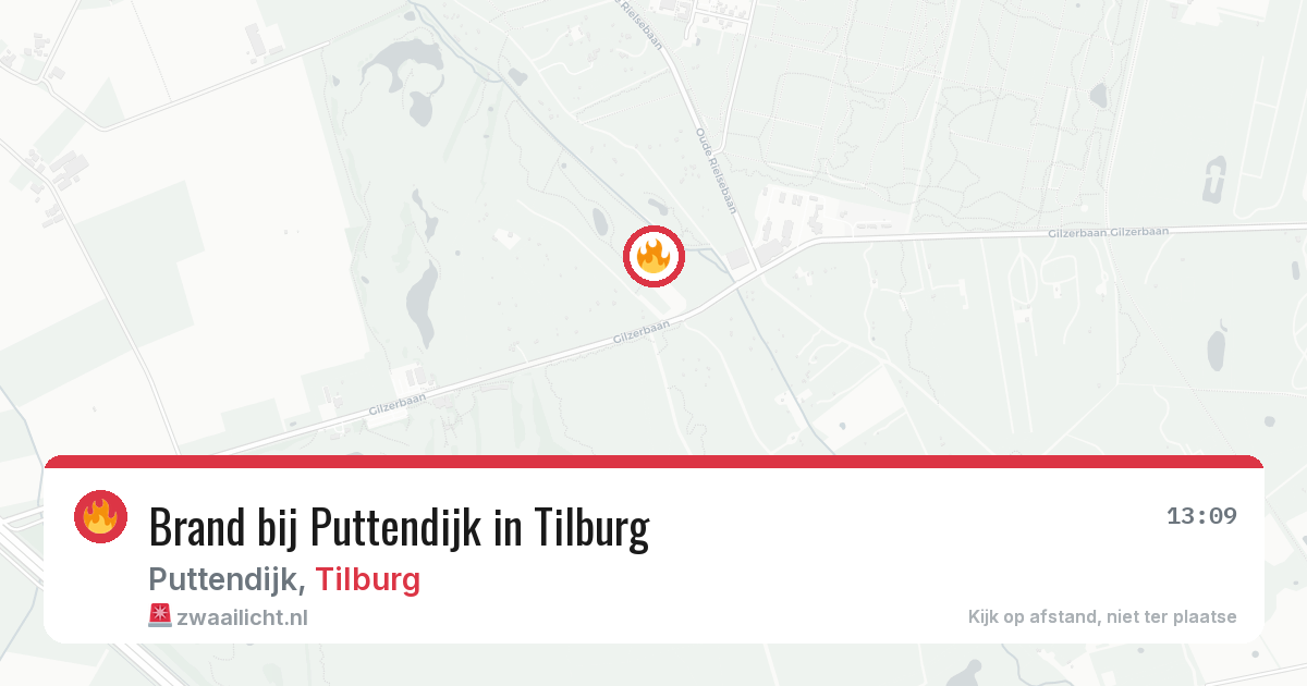 Brand bij Puttendijk in Tilburg — 28 jul 2026