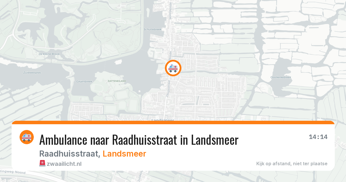 Ambulance naar Raadhuisstraat in Landsmeer — 15 jun 2026