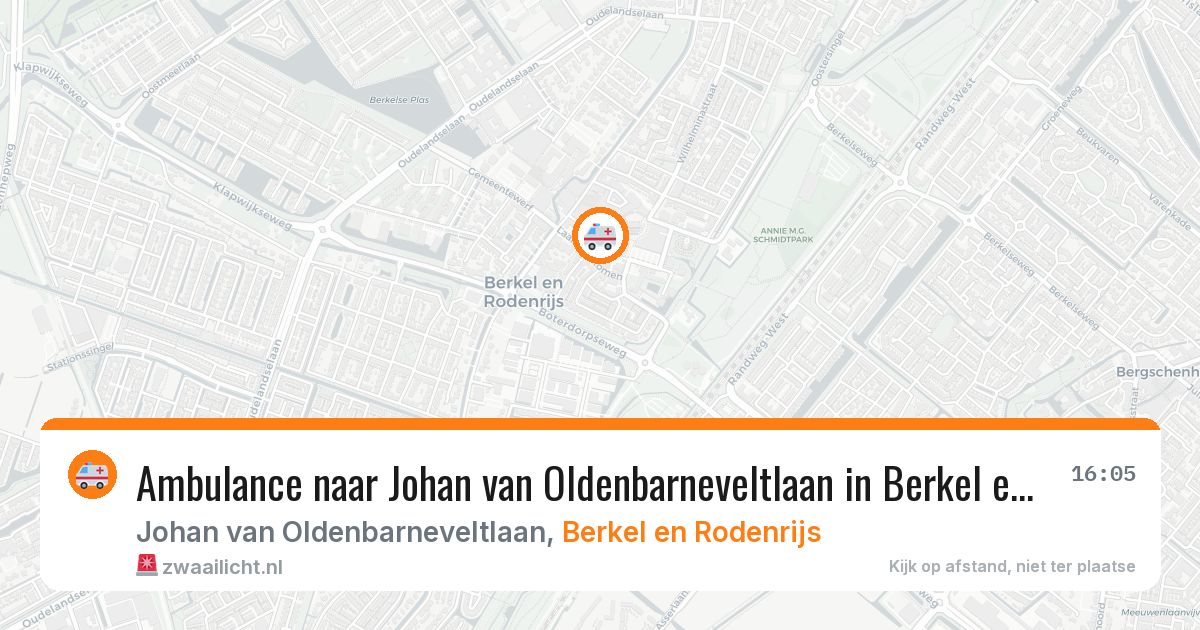 Ambulance naar Johan van Oldenbarneveltlaan in Berkel en Rodenrijs — 27 mei 2026