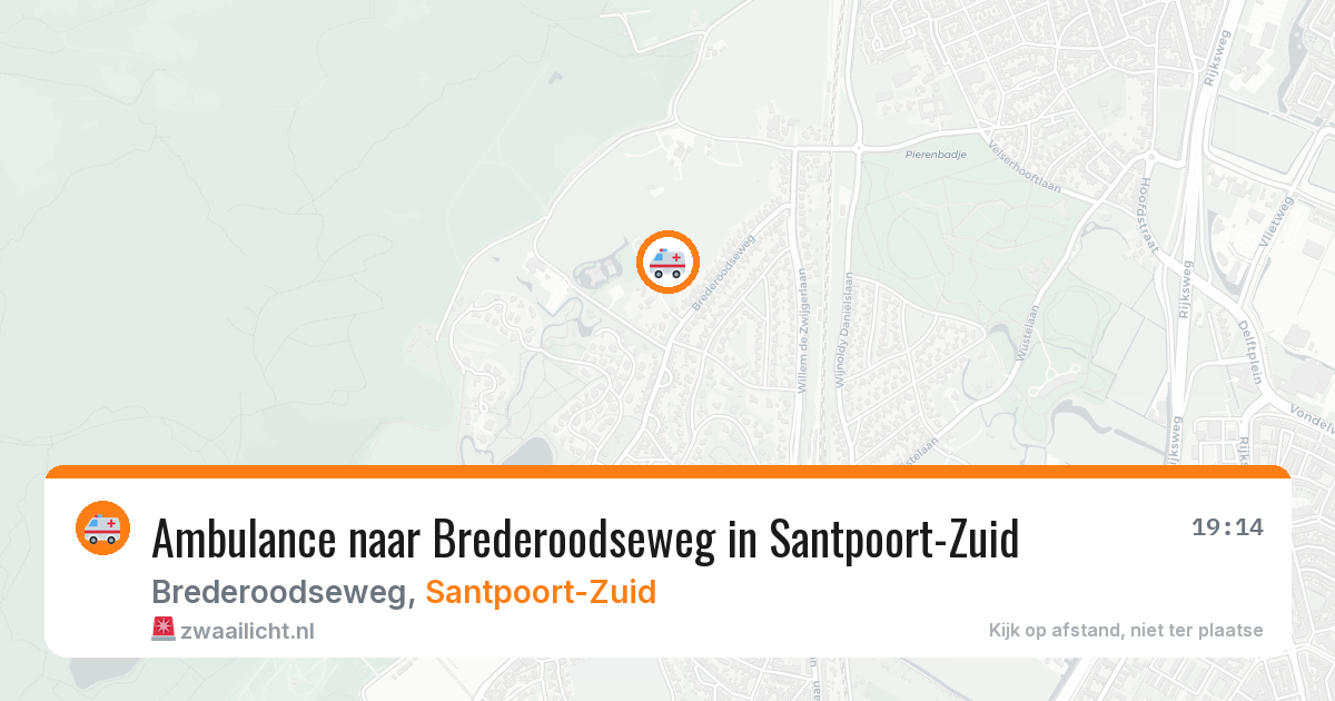 Ambulance naar Brederoodseweg in Santpoort-Zuid — 21 mrt 2026