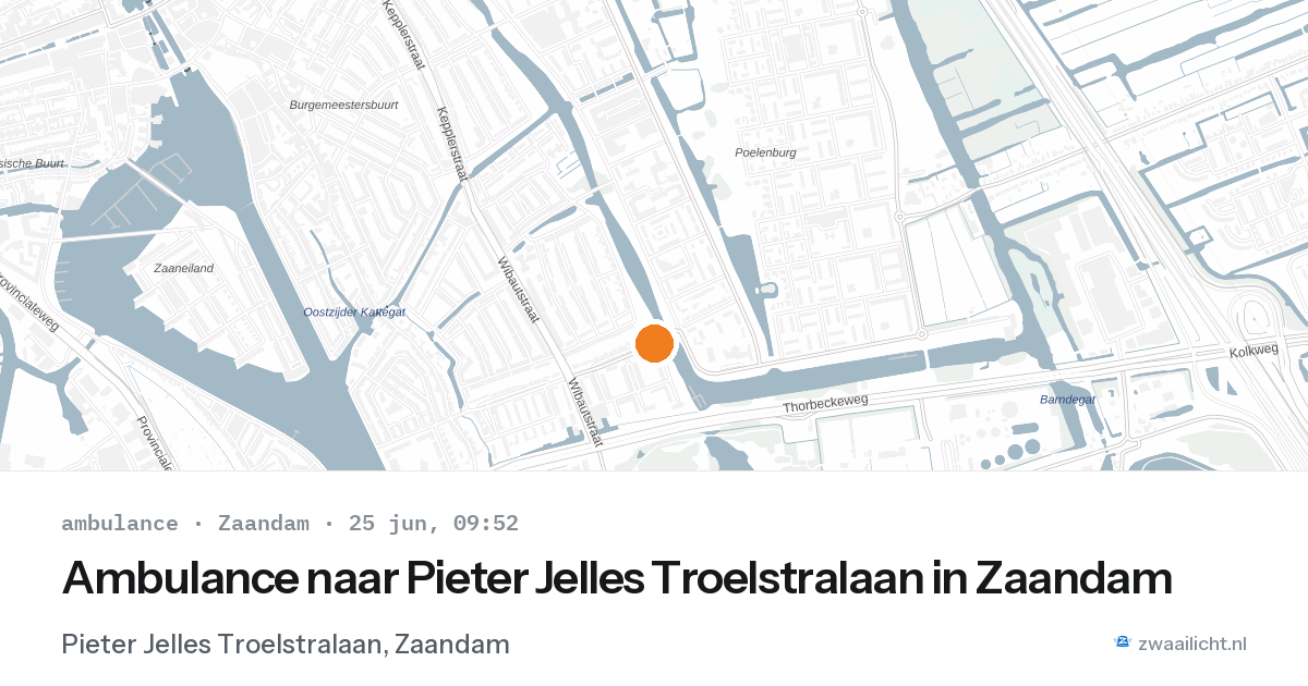 Ambulance naar Pieter Jelles Troelstralaan in Zaandam — 25 jun 2026
