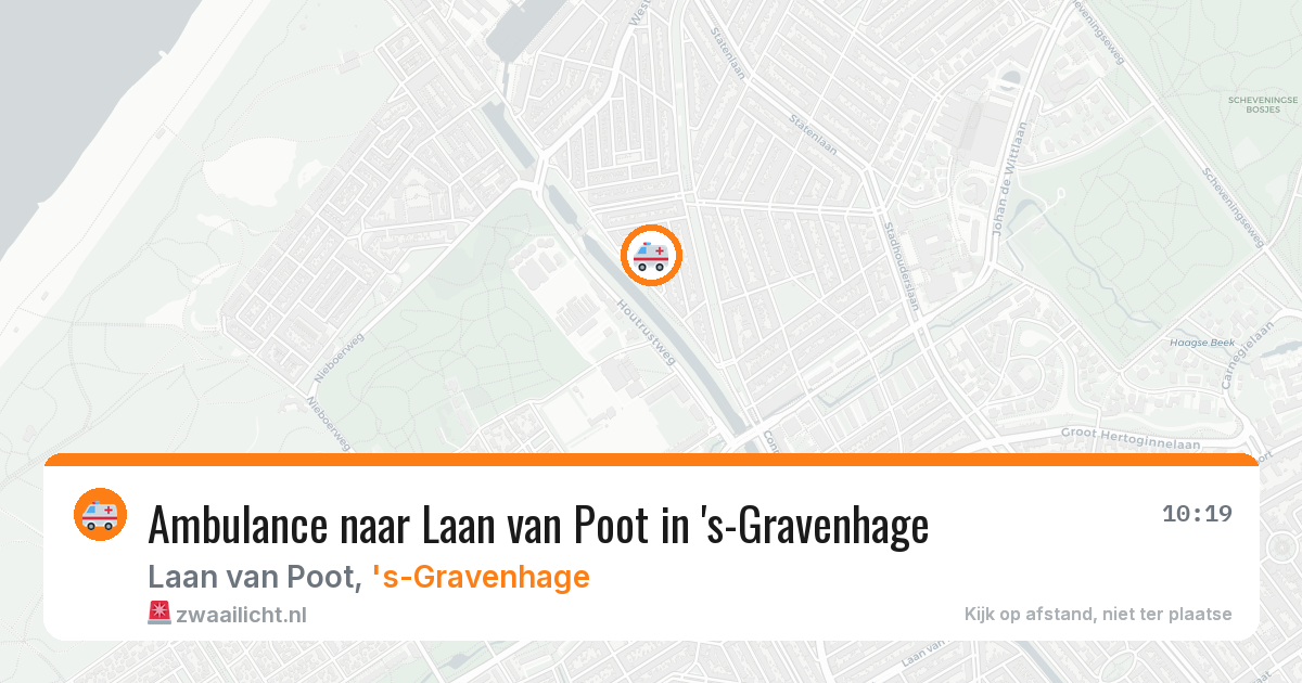 Ambulance naar Laan van Poot in 's-Gravenhage — 18 mei 2026
