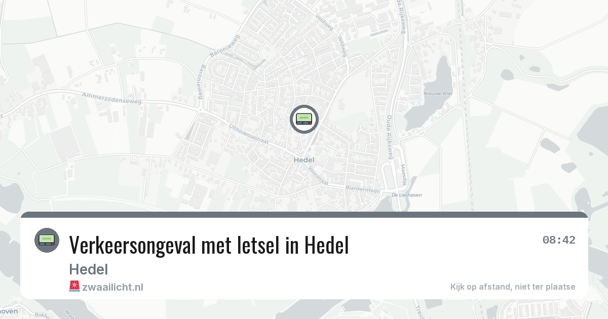 Verkeersongeval met letsel in Hedel — 15 jun 2026